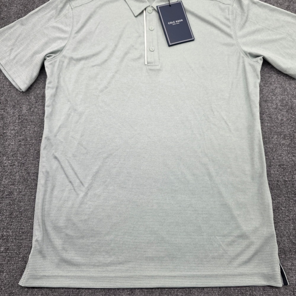 Cole Haan Golf Cool Core Polo Shirt Mens Medium Silt Green New With Tags - Picture 4 of 13